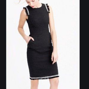 NWOT J. Crew black sheath textured  tweeds dress 2